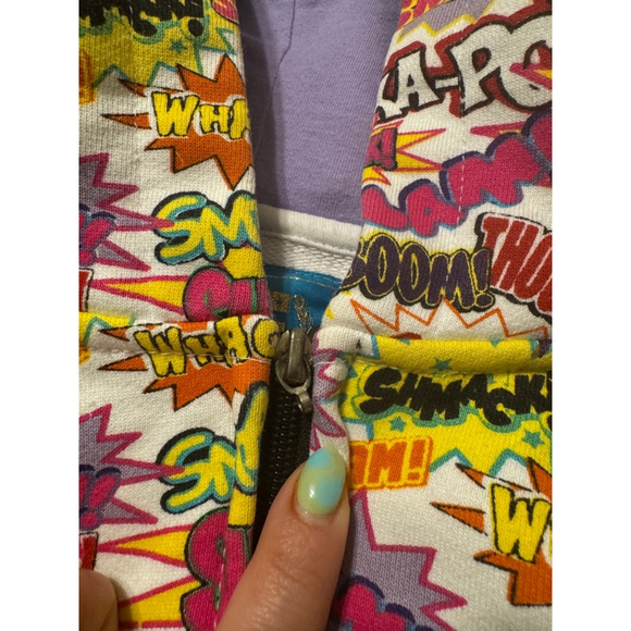 Y2K 2000s Shady Limited Company Zip-up Jacket Comic Book Inspired Pattern L - Picture 5 of 7